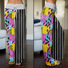 Nightmare Theme Art Women's High-waisted Wide Leg Pants | Wonder Skull