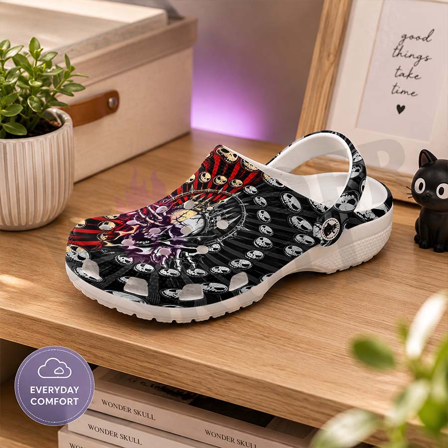 Wonder Skull Lightweight Clog Sandals are designed for all-day comfort. Featuring breathable ventilation holes, a cushioned footbed, and a pivoting heel strap, these versatile unisex clogs are perfect for use at home, outdoors, or at work — whatever your profession may be.