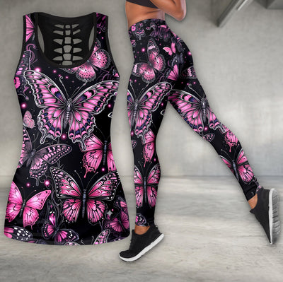 Neon Pink Butterfly Dream Tanktop and Legging