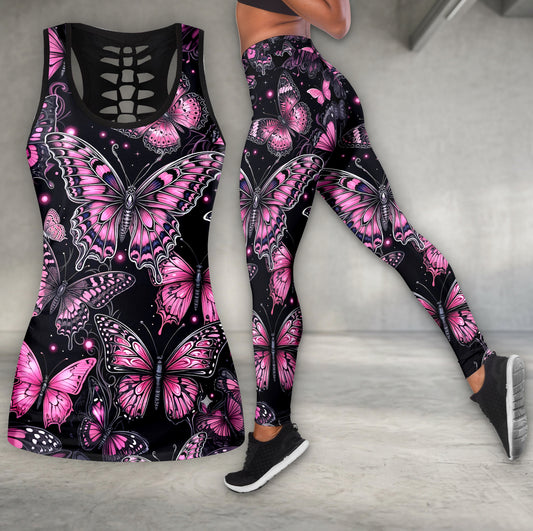 Neon Pink Butterfly Dream Tanktop and Legging