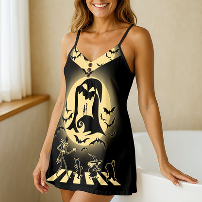 Shadow Skeleton Devotion Short Cami Dress