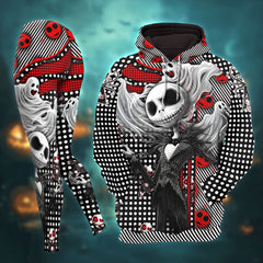 Women Hoodie and Leggings, Skeleton Dot Pattern Outwear Pants Outfit