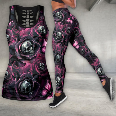 Eternal Skull Ruby Blooms Tanktop and Legging