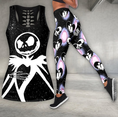Galaxy Couple Skeleton Art Tanktop and Leggings