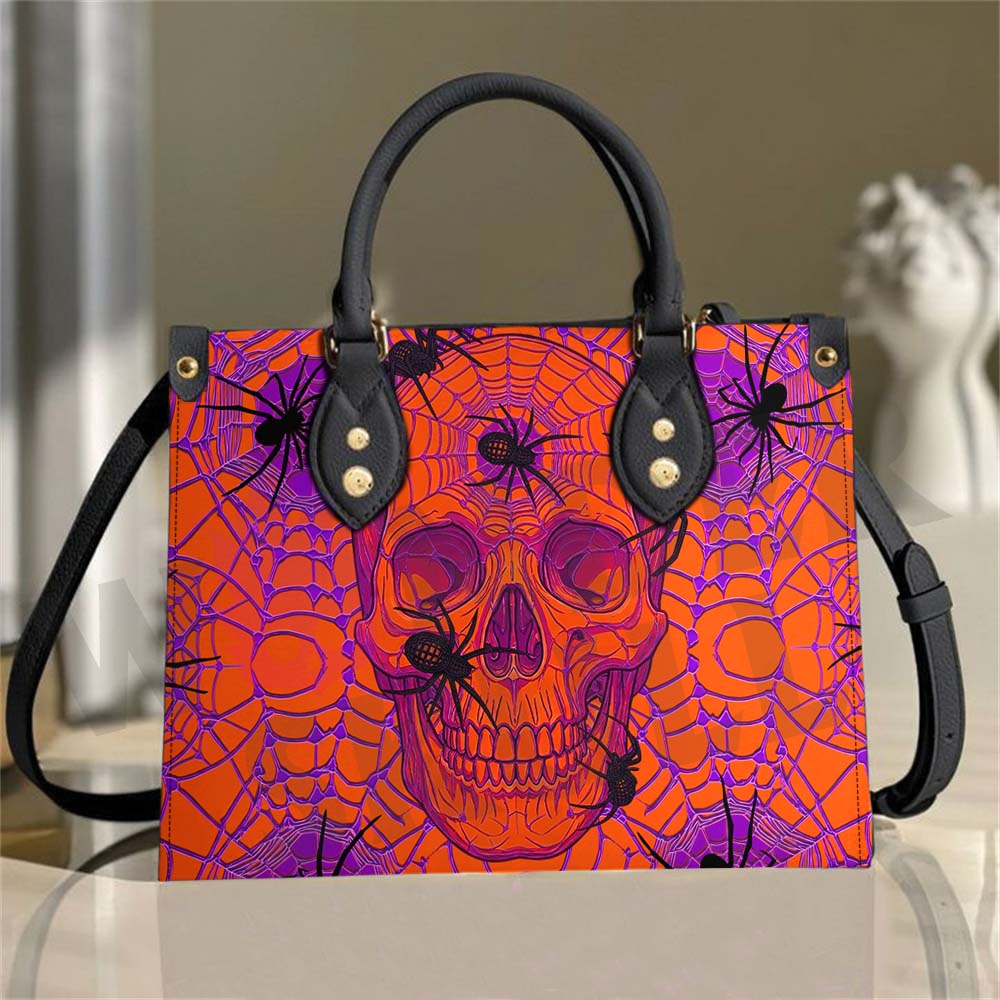 Wonder Skull structured tote bag solves the "I can't find anything in my bag" problem. The roomy interior fits your tablet, phone, wallet, water bottle, umbrella, and cosmetics — without the overstuffed look. Multiple interior pockets keep everything organized, so you're never digging around at checkout. Reinforced rivet corners and quality metal hardware ensure the bag holds up to daily use. Whether you're heading to work, running errands, or catching a flight, this tote keeps you looking put-together.