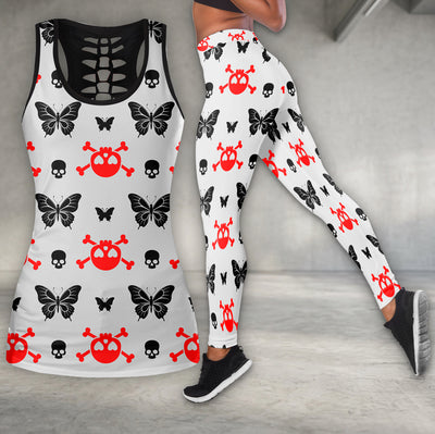 Shadow Sliver Skull Pattern Tanktop and Leggings