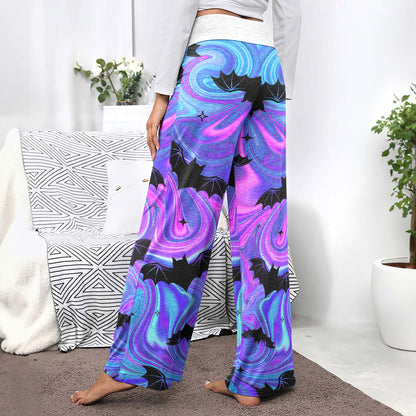 Pastel Goth Swirling Night Women's High-waisted Wide Leg Pants
