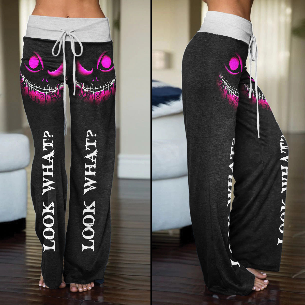 Look What Women's High-waisted Wide Leg Pants | Wonder Skull