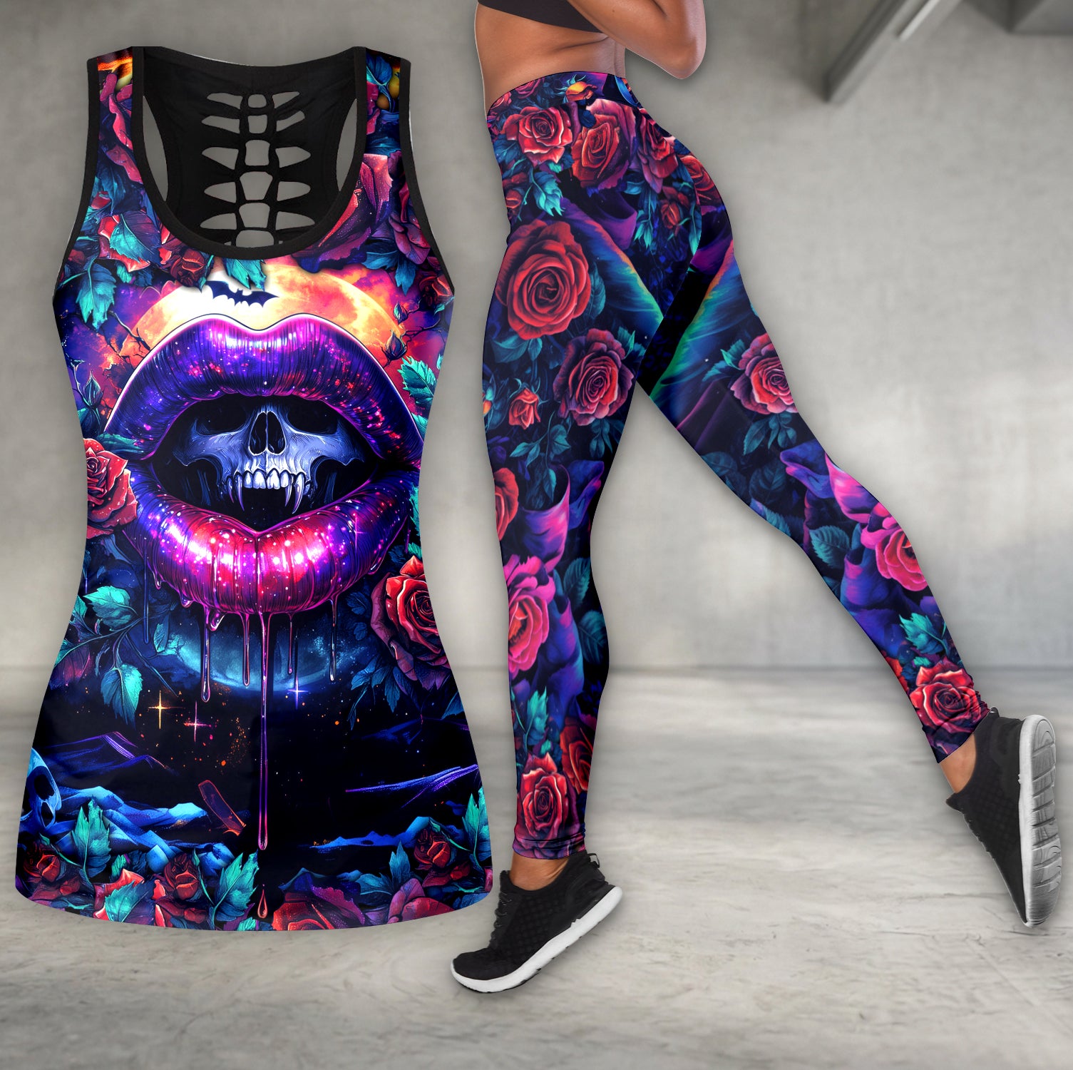 Vampire’s Kiss Skull Tanktop and Legging