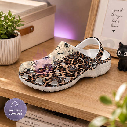 Wonder Skull Lightweight Clog Sandals are designed for all-day comfort. Featuring breathable ventilation holes, a cushioned footbed, and a pivoting heel strap, these versatile unisex clogs are perfect for use at home, outdoors, or at work — whatever your profession may be.