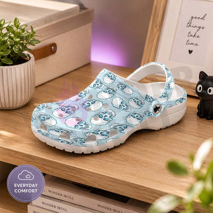 Wonder Skull Lightweight Clog Sandals are designed for all-day comfort. Featuring breathable ventilation holes, a cushioned footbed, and a pivoting heel strap, these versatile unisex clogs are perfect for use at home, outdoors, or at work — whatever your profession may be.