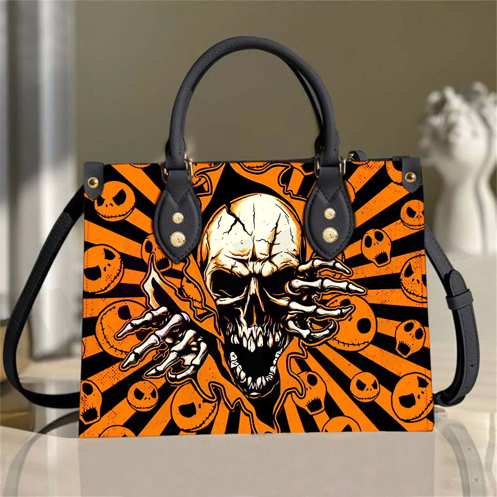 Wonder Skull structured tote bag solves the "I can't find anything in my bag" problem. The roomy interior fits your tablet, phone, wallet, water bottle, umbrella, and cosmetics — without the overstuffed look. Multiple interior pockets keep everything organized, so you're never digging around at checkout. Reinforced rivet corners and quality metal hardware ensure the bag holds up to daily use. Whether you're heading to work, running errands, or catching a flight, this tote keeps you looking put-together.