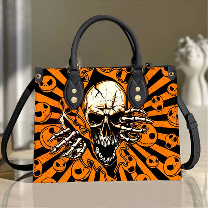 Wonder Skull structured tote bag solves the "I can't find anything in my bag" problem. The roomy interior fits your tablet, phone, wallet, water bottle, umbrella, and cosmetics — without the overstuffed look. Multiple interior pockets keep everything organized, so you're never digging around at checkout. Reinforced rivet corners and quality metal hardware ensure the bag holds up to daily use. Whether you're heading to work, running errands, or catching a flight, this tote keeps you looking put-together.