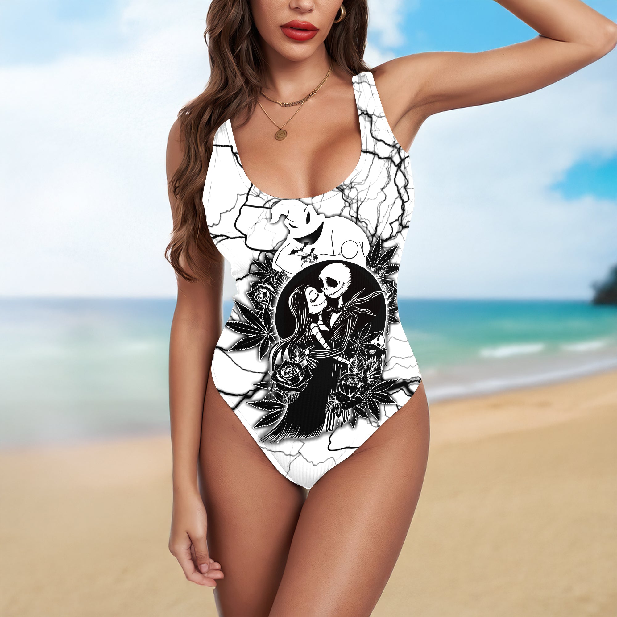 One Piece Bikini Dark Romance Voltage Print Swimwear