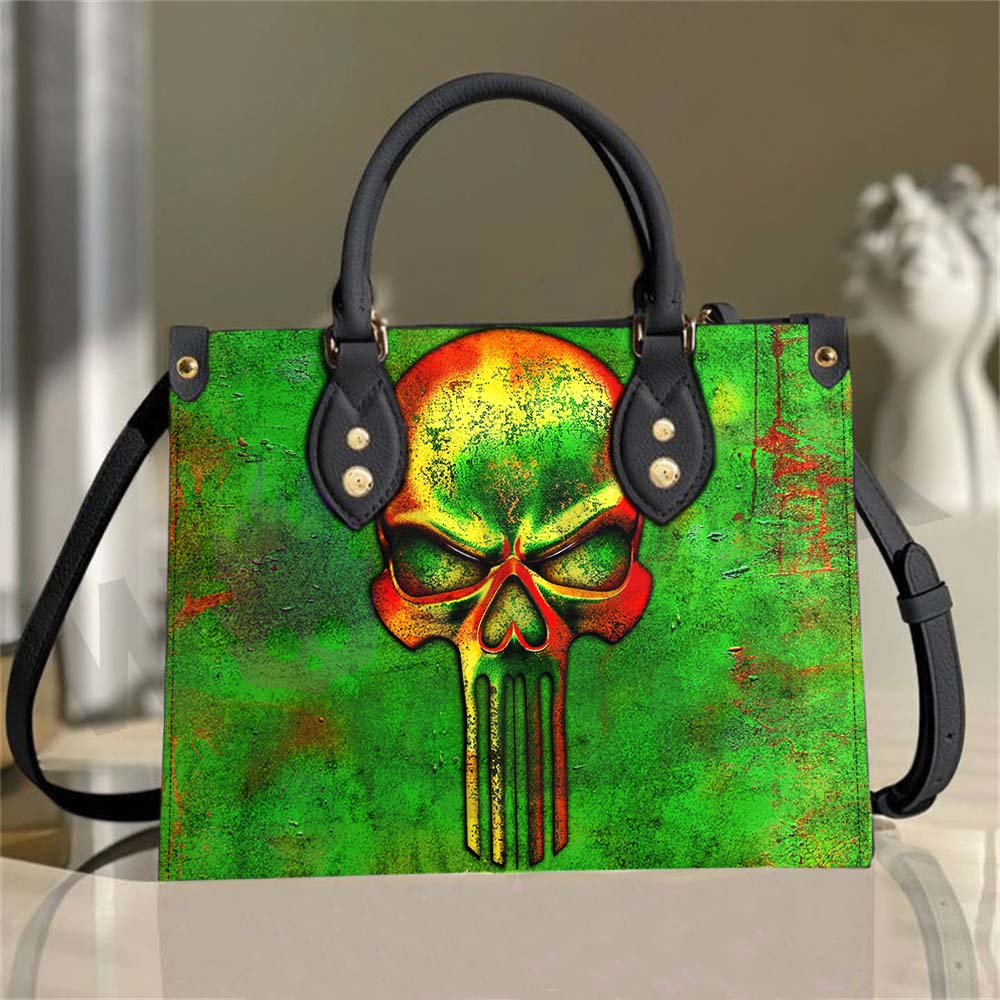 Wonder Skull structured tote bag solves the "I can't find anything in my bag" problem. The roomy interior fits your tablet, phone, wallet, water bottle, umbrella, and cosmetics — without the overstuffed look. Multiple interior pockets keep everything organized, so you're never digging around at checkout. Reinforced rivet corners and quality metal hardware ensure the bag holds up to daily use. Whether you're heading to work, running errands, or catching a flight, this tote keeps you looking put-together.