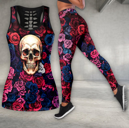 Midnight Rose Skull Tanktop and Leggings