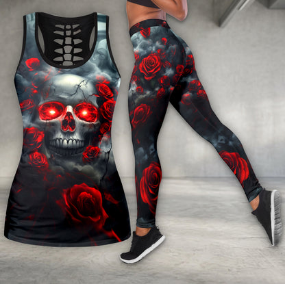 Glowing Red Eye Skull Tanktop and Legging