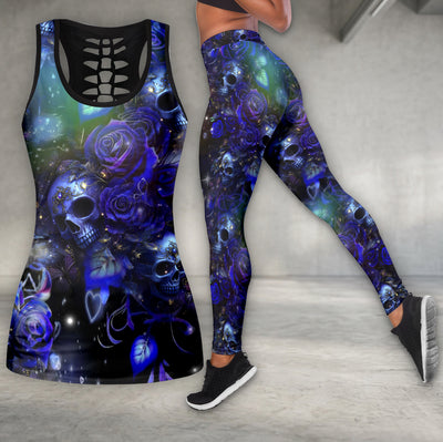 Mystic Sapphire Skull Art Tanktop and Legging