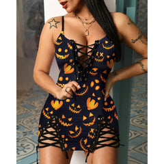 Express your personal style with the Hot Gothic Dress, a timeless piece featuring a unique Scary Face Halloween Pattern, perfect for enhancing your daily fashion routine.