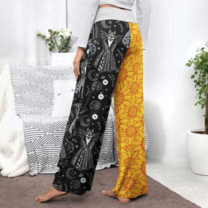 Midnight Gothic Carnival Women's High-waisted Wide Leg Pants