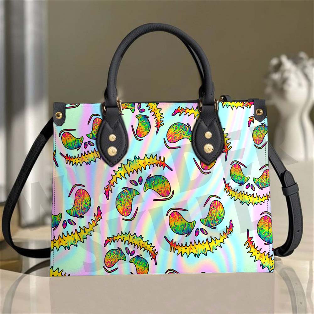 Wonder Skull structured tote bag solves the "I can't find anything in my bag" problem. The roomy interior fits your tablet, phone, wallet, water bottle, umbrella, and cosmetics — without the overstuffed look. Multiple interior pockets keep everything organized, so you're never digging around at checkout. Reinforced rivet corners and quality metal hardware ensure the bag holds up to daily use. Whether you're heading to work, running errands, or catching a flight, this tote keeps you looking put-together.