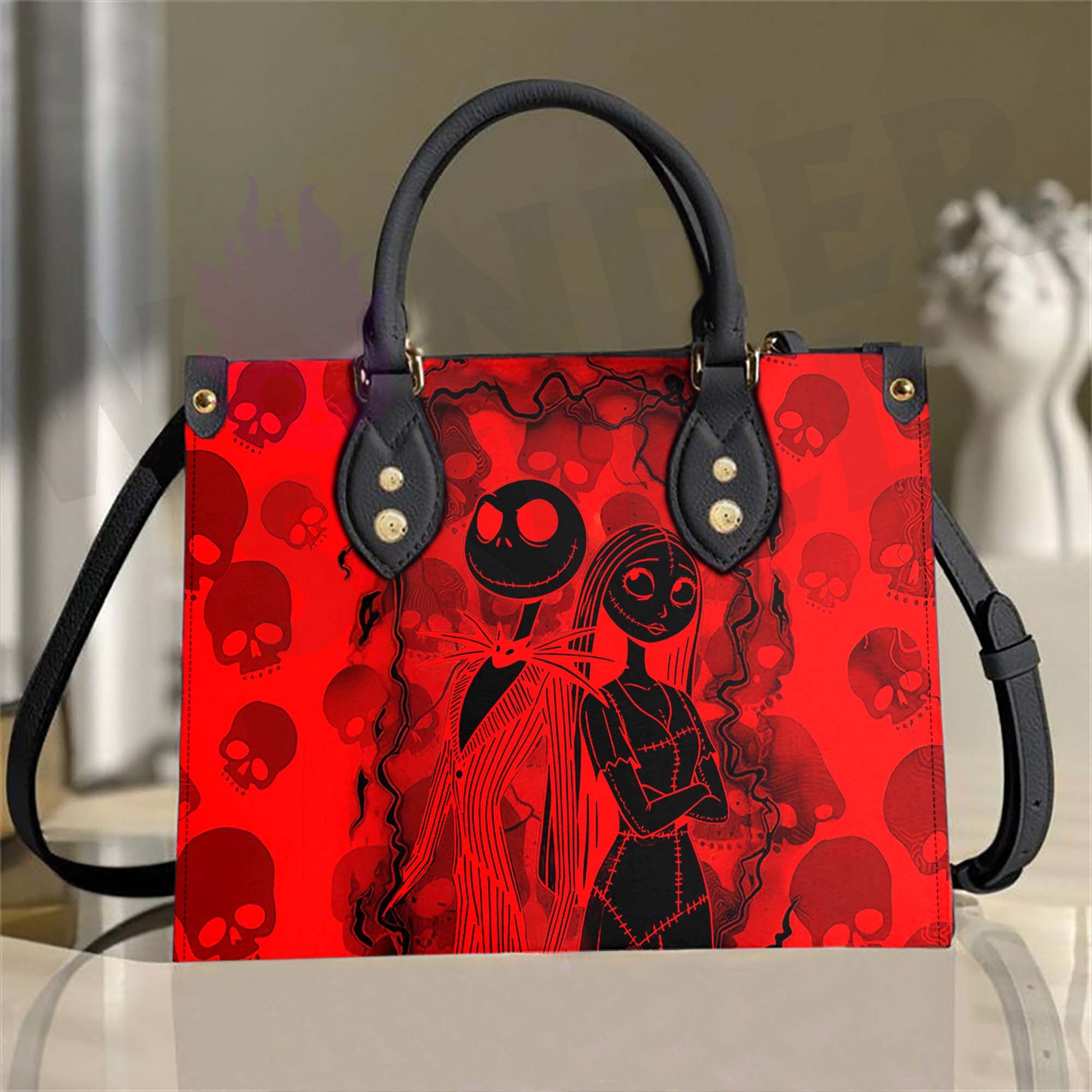 Wonder Skull structured tote bag solves the "I can't find anything in my bag" problem. The roomy interior fits your tablet, phone, wallet, water bottle, umbrella, and cosmetics — without the overstuffed look. Multiple interior pockets keep everything organized, so you're never digging around at checkout. Reinforced rivet corners and quality metal hardware ensure the bag holds up to daily use. Whether you're heading to work, running errands, or catching a flight, this tote keeps you looking put-together.