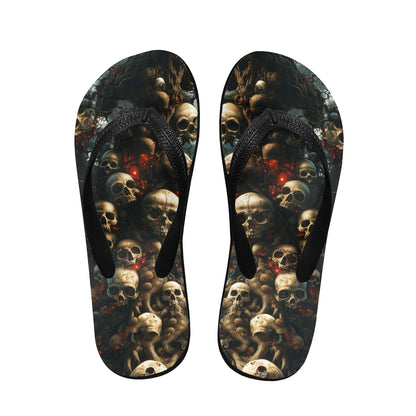 Image of a pair of beach flip flops with a sleek design, featuring a comfortable yoga mat footbed, non-slip sole, and water-friendly materials. Perfect for summer outings, beach walks, and casual occasions.