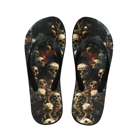 Image of a pair of beach flip flops with a sleek design, featuring a comfortable yoga mat footbed, non-slip sole, and water-friendly materials. Perfect for summer outings, beach walks, and casual occasions.