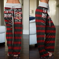 Sweet Halloween Horror Women's High-waisted Wide Leg Pants | Wonder Skull