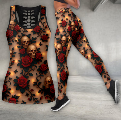 Dark Romantic Skulls Tanktop and Leggings