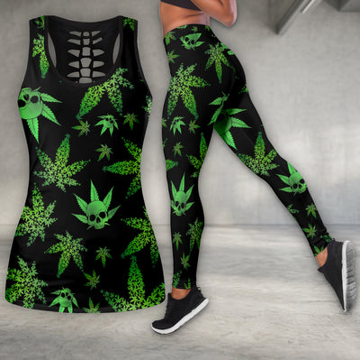 Green Midnight Skull Garden Tanktop and Legging