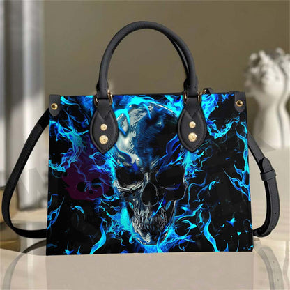 Wonder Skull structured tote bag solves the "I can't find anything in my bag" problem. The roomy interior fits your tablet, phone, wallet, water bottle, umbrella, and cosmetics — without the overstuffed look. Multiple interior pockets keep everything organized, so you're never digging around at checkout. Reinforced rivet corners and quality metal hardware ensure the bag holds up to daily use. Whether you're heading to work, running errands, or catching a flight, this tote keeps you looking put-together.