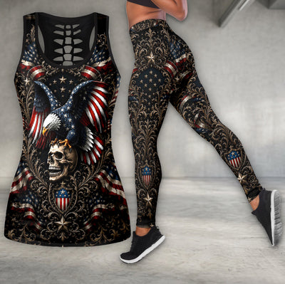Patriot Eagle Skull Art Tanktop and Legging