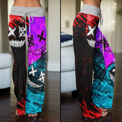 Yin Yang Psycho Horror Women's High-waisted Wide Leg Pants | Wonder Skull