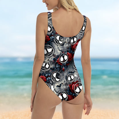 One Piece Bikini Deadly Cute Garden Print Swimwear