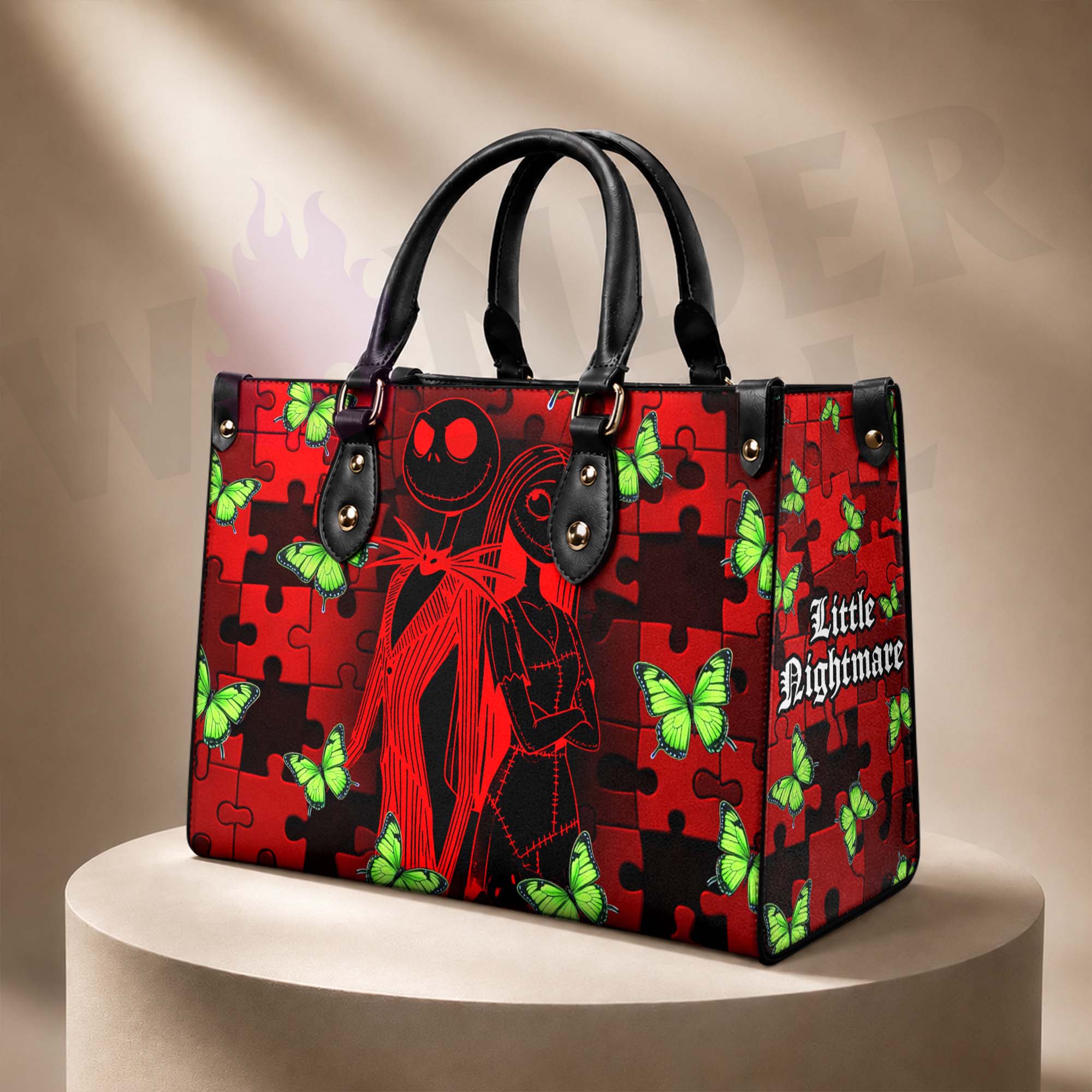 Wonder Skull structured tote bag solves the "I can't find anything in my bag" problem. The roomy interior fits your tablet, phone, wallet, water bottle, umbrella, and cosmetics — without the overstuffed look. Multiple interior pockets keep everything organized, so you're never digging around at checkout. Reinforced rivet corners and quality metal hardware ensure the bag holds up to daily use. Whether you're heading to work, running errands, or catching a flight, this tote keeps you looking put-together.