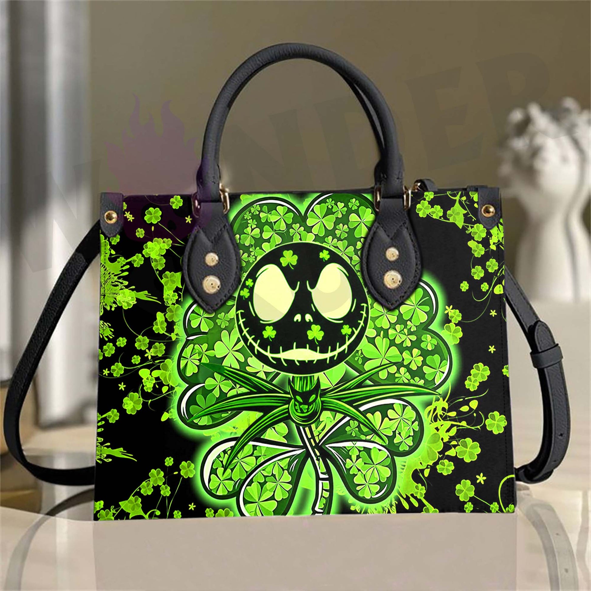 Wonder Skull structured tote bag solves the "I can't find anything in my bag" problem. The roomy interior fits your tablet, phone, wallet, water bottle, umbrella, and cosmetics — without the overstuffed look. Multiple interior pockets keep everything organized, so you're never digging around at checkout. Reinforced rivet corners and quality metal hardware ensure the bag holds up to daily use. Whether you're heading to work, running errands, or catching a flight, this tote keeps you looking put-together.