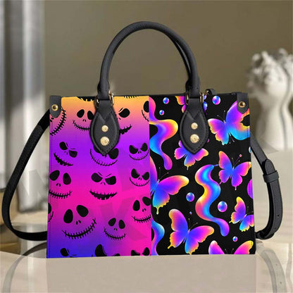 Wonder Skull structured tote bag solves the "I can't find anything in my bag" problem. The roomy interior fits your tablet, phone, wallet, water bottle, umbrella, and cosmetics — without the overstuffed look. Multiple interior pockets keep everything organized, so you're never digging around at checkout. Reinforced rivet corners and quality metal hardware ensure the bag holds up to daily use. Whether you're heading to work, running errands, or catching a flight, this tote keeps you looking put-together.
