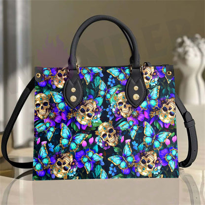 Wonder Skull structured tote bag solves the "I can't find anything in my bag" problem. The roomy interior fits your tablet, phone, wallet, water bottle, umbrella, and cosmetics — without the overstuffed look. Multiple interior pockets keep everything organized, so you're never digging around at checkout. Reinforced rivet corners and quality metal hardware ensure the bag holds up to daily use. Whether you're heading to work, running errands, or catching a flight, this tote keeps you looking put-together.