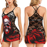 Tornado Blood Melting Skull Black Lace Sleepwears Babydol Dresses - Wonder Skull