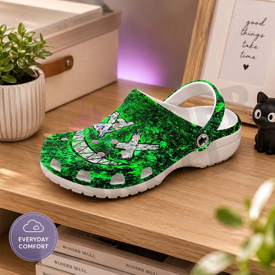 Wonder Skull Lightweight Clog Sandals are designed for all-day comfort. Featuring breathable ventilation holes, a cushioned footbed, and a pivoting heel strap, these versatile unisex clogs are perfect for use at home, outdoors, or at work — whatever your profession may be.
