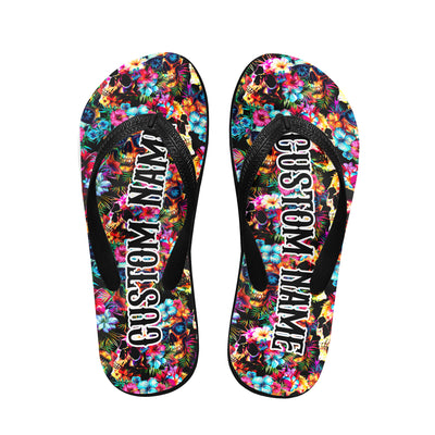 Image of a pair of beach flip flops with a sleek design, featuring a comfortable yoga mat footbed, non-slip sole, and water-friendly materials. Perfect for summer outings, beach walks, and casual occasions.