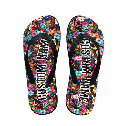 Image of a pair of beach flip flops with a sleek design, featuring a comfortable yoga mat footbed, non-slip sole, and water-friendly materials. Perfect for summer outings, beach walks, and casual occasions.