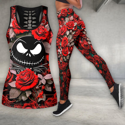 Gothic Rose Skeleton Art Tanktop and Leggings
