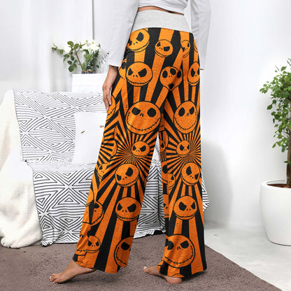 Radiant Reaper Pattern Women's High-waisted Wide Leg Pants