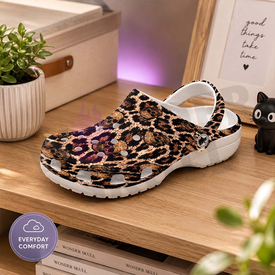 Wonder Skull Lightweight Clog Sandals are designed for all-day comfort. Featuring breathable ventilation holes, a cushioned footbed, and a pivoting heel strap, these versatile unisex clogs are perfect for use at home, outdoors, or at work — whatever your profession may be.