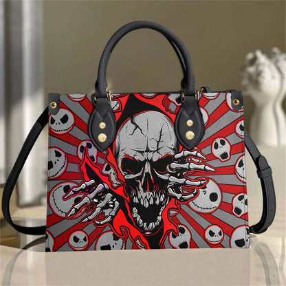 Wonder Skull structured tote bag solves the "I can't find anything in my bag" problem. The roomy interior fits your tablet, phone, wallet, water bottle, umbrella, and cosmetics — without the overstuffed look. Multiple interior pockets keep everything organized, so you're never digging around at checkout. Reinforced rivet corners and quality metal hardware ensure the bag holds up to daily use. Whether you're heading to work, running errands, or catching a flight, this tote keeps you looking put-together.