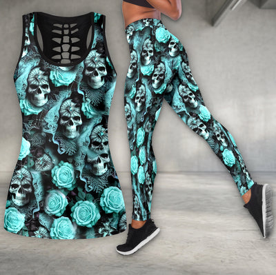 Turquoise Skull Dreamscap Tanktop and Leggings