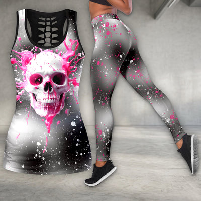 Vibrant Skull Fusion Art Tanktop and Legging