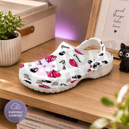 Wonder Skull Lightweight Clog Sandals are designed for all-day comfort. Featuring breathable ventilation holes, a cushioned footbed, and a pivoting heel strap, these versatile unisex clogs are perfect for use at home, outdoors, or at work — whatever your profession may be.